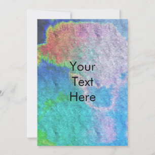 Kleurrijke Waterverf Tie Dye Blank Kaart