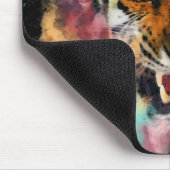 Kleurrijke Waterverf Tiger Head Muismat (Hoek)