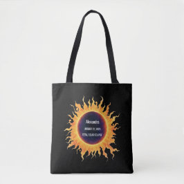 Kleurrijke Waterverf Totale Zonsverduistering 2026 Tote Bag