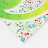 Kleurrijke Waterverf Treble Clef Fleece Deken (Hoek)