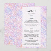 Kleurrijke Waterverf Trouwtafel Menu Kaart (Voorkant / Achterkant)