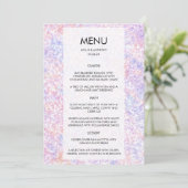 Kleurrijke Waterverf Trouwtafel Menu Kaart (Staand voorkant)