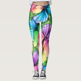Kleurrijke Waterverf Tuin Leggings