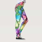 Kleurrijke Waterverf Tuin Leggings (Rechts)