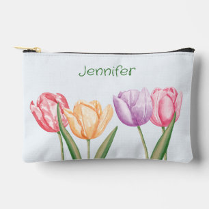 Kleurrijke Waterverf Tulp Bloemen Met Aangepaste T Etui