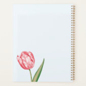 Kleurrijke Waterverf Tulp Bloemen Met Aangepaste T Planner (Achterkant)