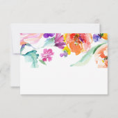 Kleurrijke waterverf tulpen gepersonaliseerd notitiekaartje (Achterkant)