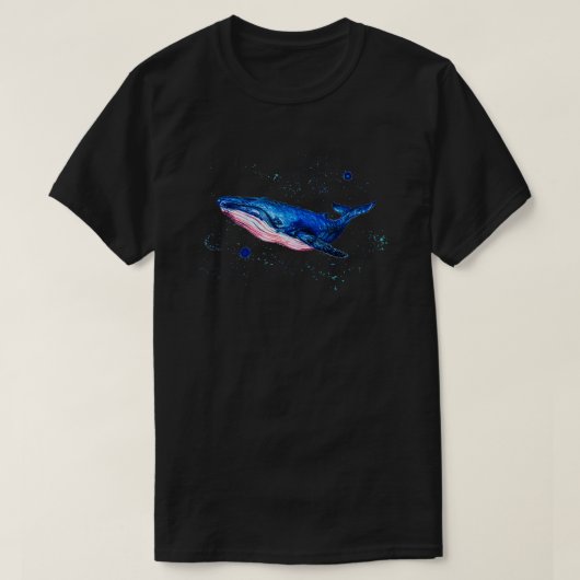 Kleurrijke Waterverf van de Humpback Whale T-shirt (Design voorkant)