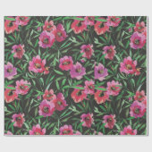 Kleurrijke Waterverf van papaver Kloof van bloem Cadeaupapier (Vlak)