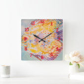 Kleurrijke Waterverf van vis — Koolboys — Nursery Vierkante Klok (Huis)