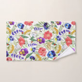 Kleurrijke Waterverf Veldbloemen papaja's Bad Handdoek (Handdoek)