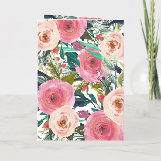 Kleurrijke Waterverf ventilator | Fijne Valentijns Kaart (Achterkant)