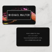 Kleurrijke Waterverf Verf geborsteld Visitekaartje (Voorkant / Achterkant)