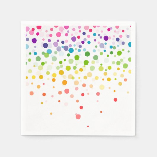 Kleurrijke Waterverf Verf Splatter | Viering Servet (Voorkant)