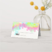 Kleurrijke Waterverf Verf Spletters Plaatskaartje (Voorkant)