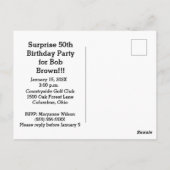 Kleurrijke waterverf verjaardagsuitnodiging briefk briefkaart (Achterkant)