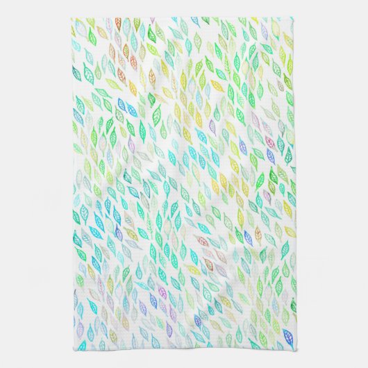 Kleurrijke Waterverf verliest patroon Theedoek (Verticaal)