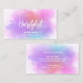 kleurrijke waterverf visitekaartje (Voorkant / Achterkant)