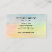 Kleurrijke Waterverf Visitekaartje (Achterkant)