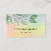 Kleurrijke Waterverf Visitekaartje (Voorkant)