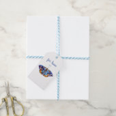 Kleurrijke waterverf vlinder cadeaulabel (Met Touw)