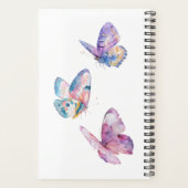 Kleurrijke Waterverf Vlinder met Monogram Planner (Achterkant)