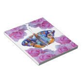 Kleurrijke waterverf vlinder notitieblok (Schuin)