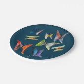 Kleurrijke waterverf vlinder papieren bord (Gekanteld)