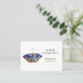 Kleurrijke waterverf vlinder visitekaartje (Staand voorkant)