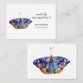 Kleurrijke waterverf vlinder visitekaartje (Voorkant / Achterkant)