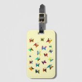 Kleurrijke waterverf vlinders bagagelabel (Voorkant (verticaal))