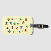 Kleurrijke waterverf vlinders bagagelabel (Voorkant (horizontaal))