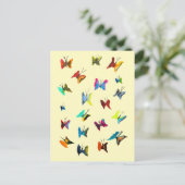 Kleurrijke waterverf vlinders briefkaart (Staand voorkant)