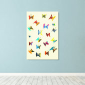 Kleurrijke waterverf vlinders canvas afdruk (Insitu (Houten vloer))