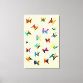 Kleurrijke waterverf vlinders canvas afdruk (Voorkant)
