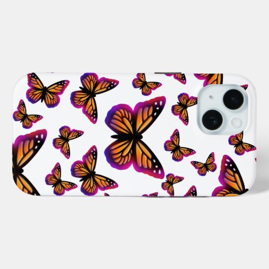 Kleurrijke waterverf vlinders Case-Mate iPhone case (Achterkant (horizontaal))