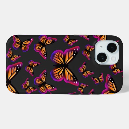 Kleurrijke waterverf vlinders Case-Mate iPhone case (Achterkant (horizontaal))