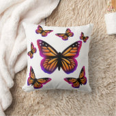 Kleurrijke waterverf vlinders kussen (Deken)