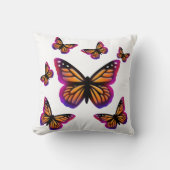 Kleurrijke waterverf vlinders kussen (Voorkant)