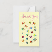 Kleurrijke waterverf vlinders notitiekaartje (Voorkant)