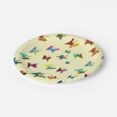 Kleurrijke waterverf vlinders papieren bordje (Gekanteld)