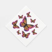 Kleurrijke waterverf vlinders servet (Hoek)