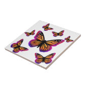 Kleurrijke waterverf vlinders tegeltje (Zijkant)