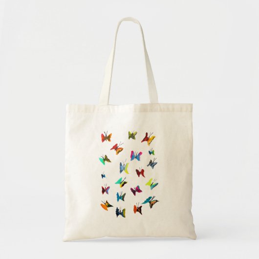Kleurrijke waterverf vlinders tote bag (Voorkant)