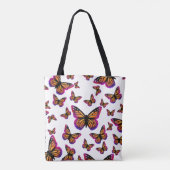 Kleurrijke waterverf vlinders tote bag (Achterkant)