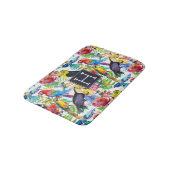 Kleurrijke Waterverf | Voeg je Initiaal toe Badmat (Gekanteld)