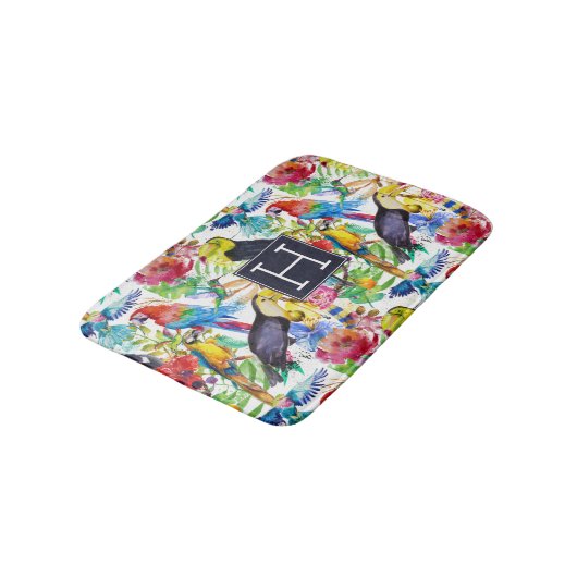 Kleurrijke Waterverf | Voeg je Initiaal toe Badmat (Gekanteld)