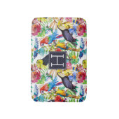 Kleurrijke Waterverf | Voeg je Initiaal toe Badmat (Voorkant Verticaal)