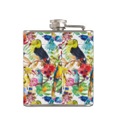 Kleurrijke Waterverf | Voeg je Initiaal toe Heupfles (Achterkant)