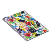 Kleurrijke Waterverf | Voeg je Initiaal toe Notitieboek (Rechterzijde)